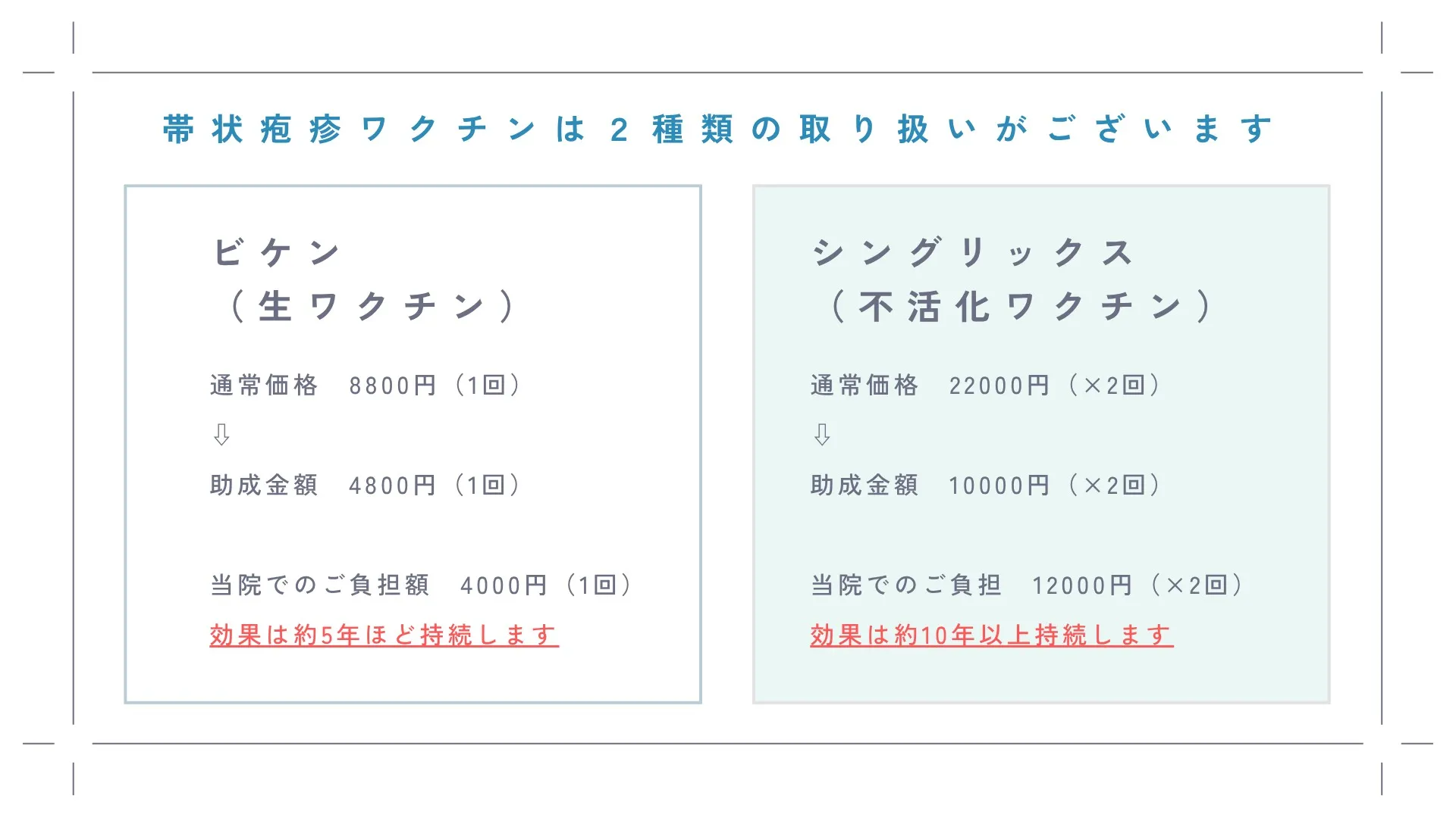 令和8年度帯状疱疹ワクチン接種について、お知らせいたします💉